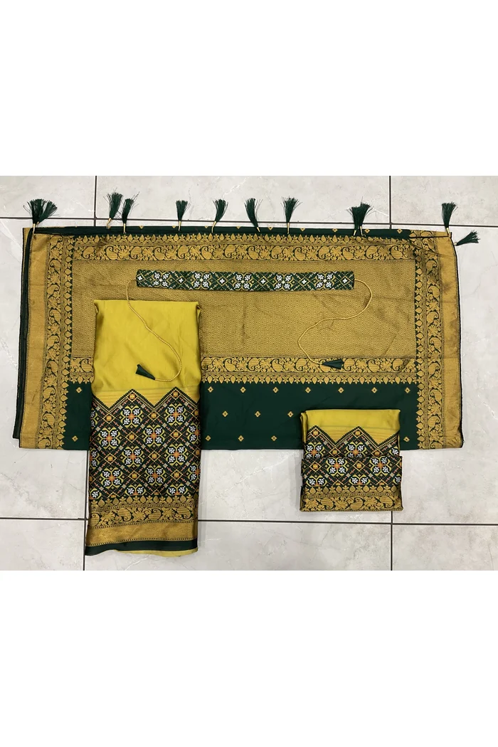 South Indian Festival Traditional Half Saree Patola - Image 50