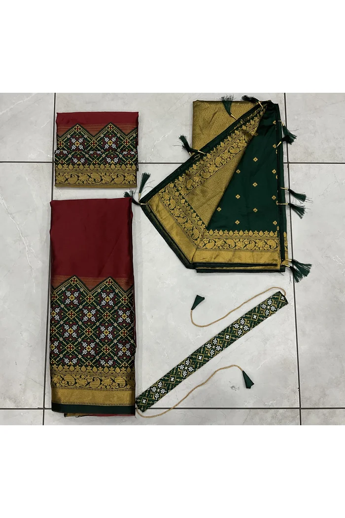 South Indian Festival Traditional Half Saree Patola - Image 53