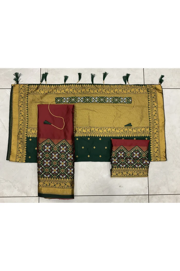 South Indian Festival Traditional Half Saree Patola - Image 54