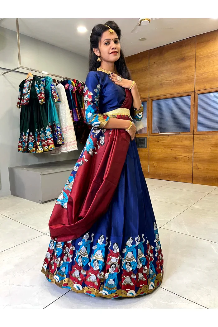 South Indian Festival Traditional Half Saree (Dhingli) - Image 12
