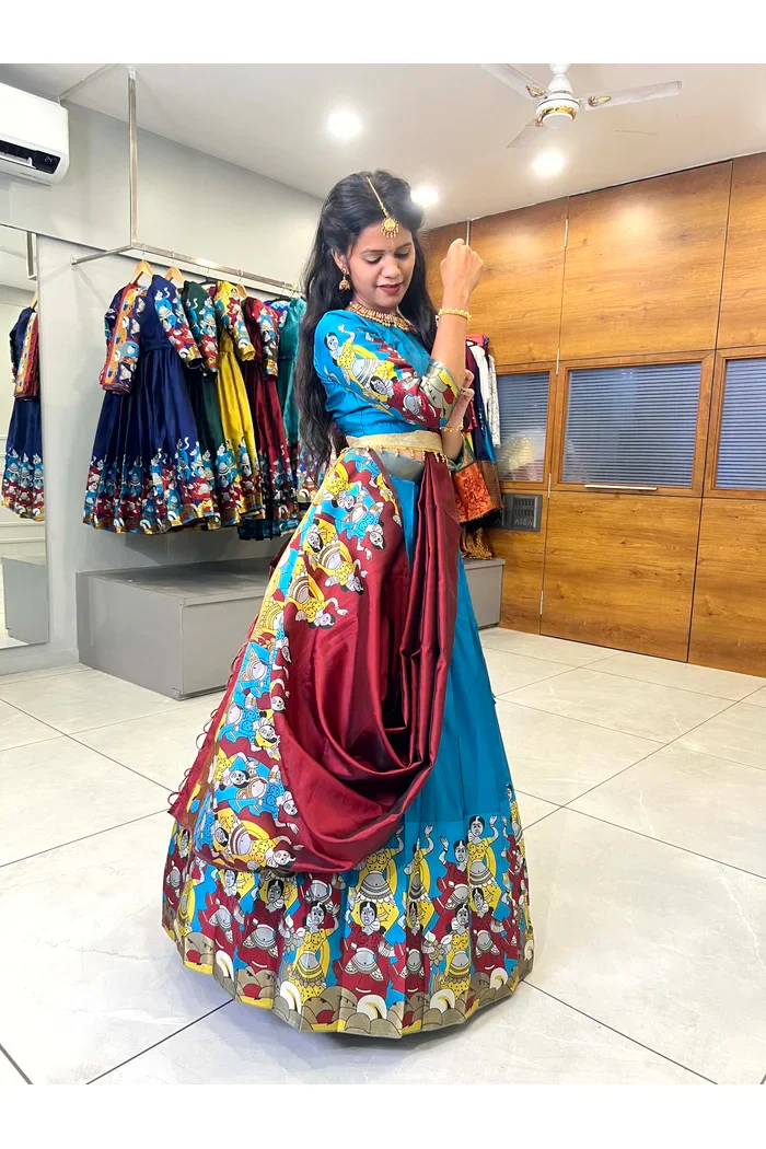 South Indian Festival Traditional Half Saree (Dhingli) - Image 42
