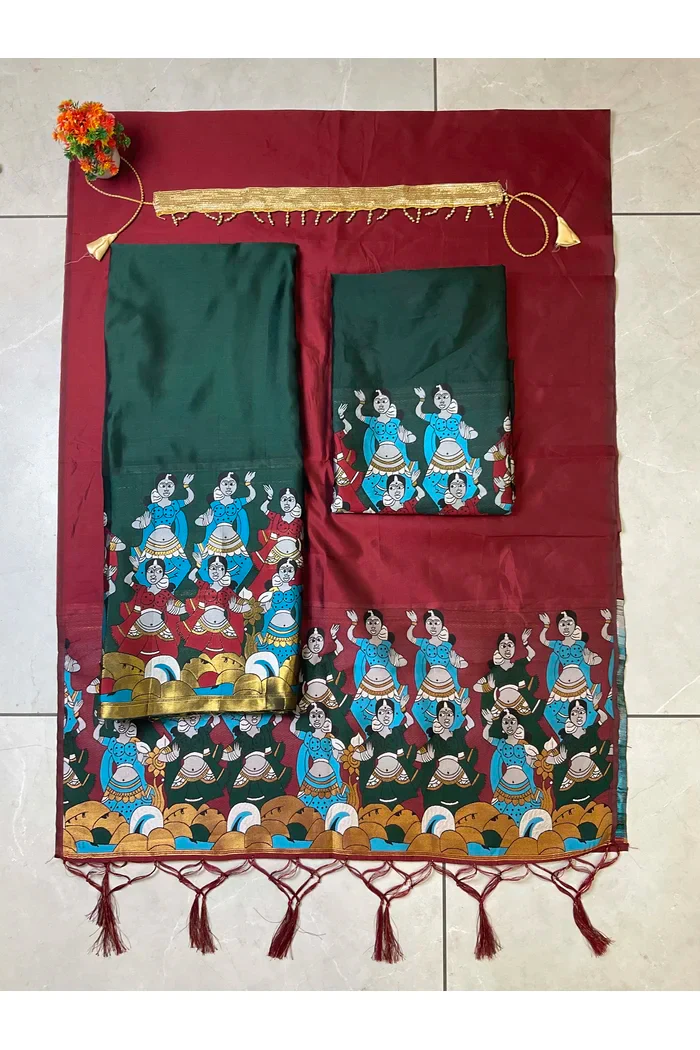 South Indian Festival Traditional Half Saree (Dhingli) - Image 50