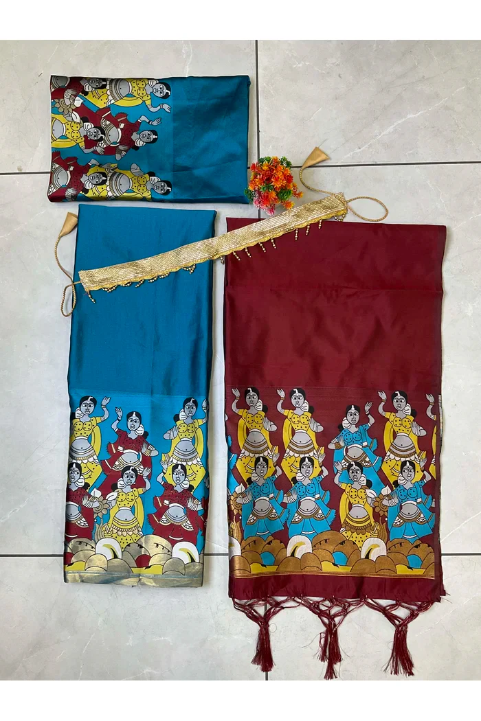 South Indian Festival Traditional Half Saree (Dhingli) - Image 51