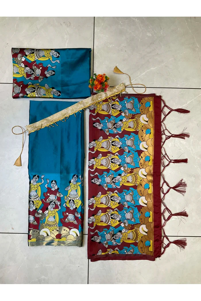 South Indian Festival Traditional Half Saree (Dhingli) - Image 52