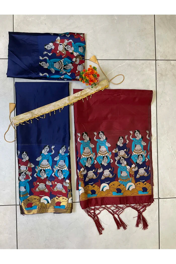 South Indian Festival Traditional Half Saree (Dhingli) - Image 58