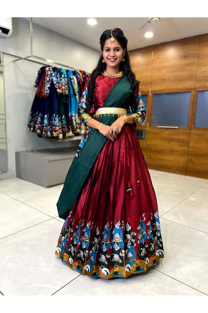 South Indian Festival Traditional Half Saree (Dhingli) - Image 6