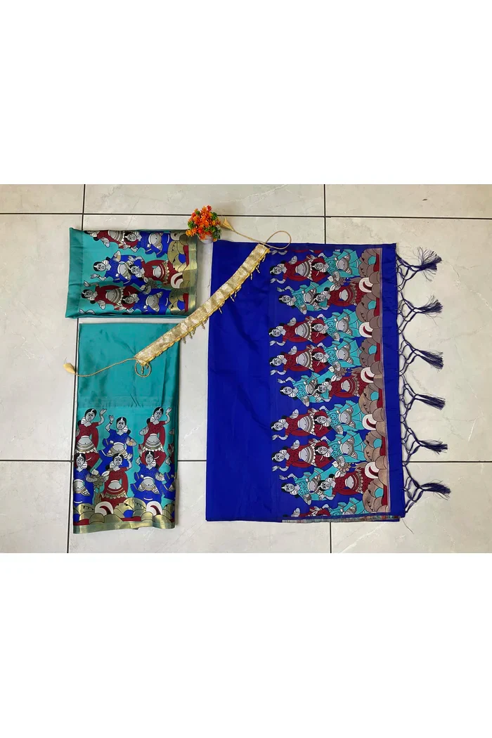 South Indian Festival Traditional Half Saree (Dhingli) - Image 62