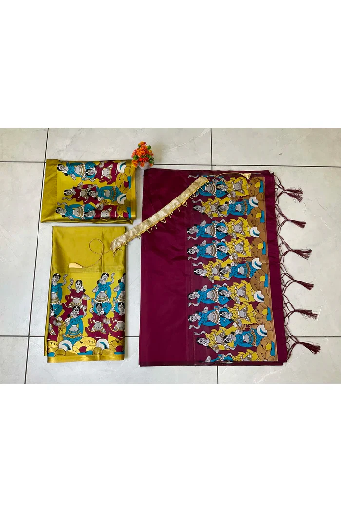 South Indian Festival Traditional Half Saree (Dhingli) - Image 65