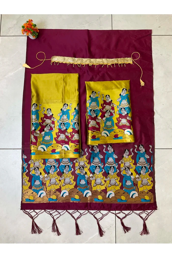 South Indian Festival Traditional Half Saree (Dhingli) - Image 67
