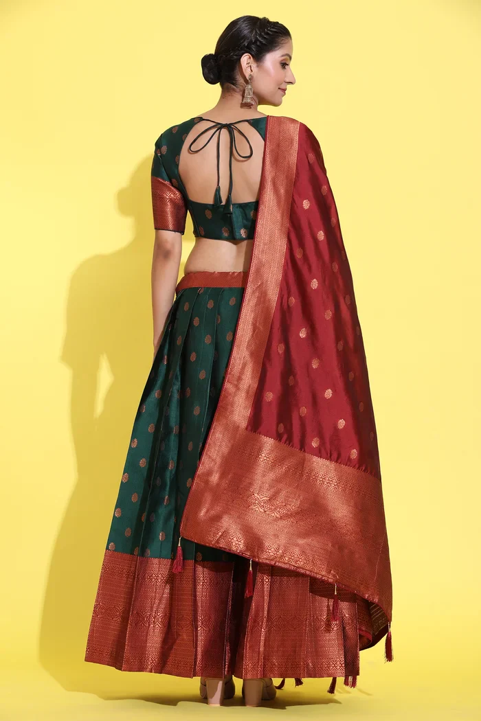 South Indian Festival Traditional Half Saree Kantara - Image 17