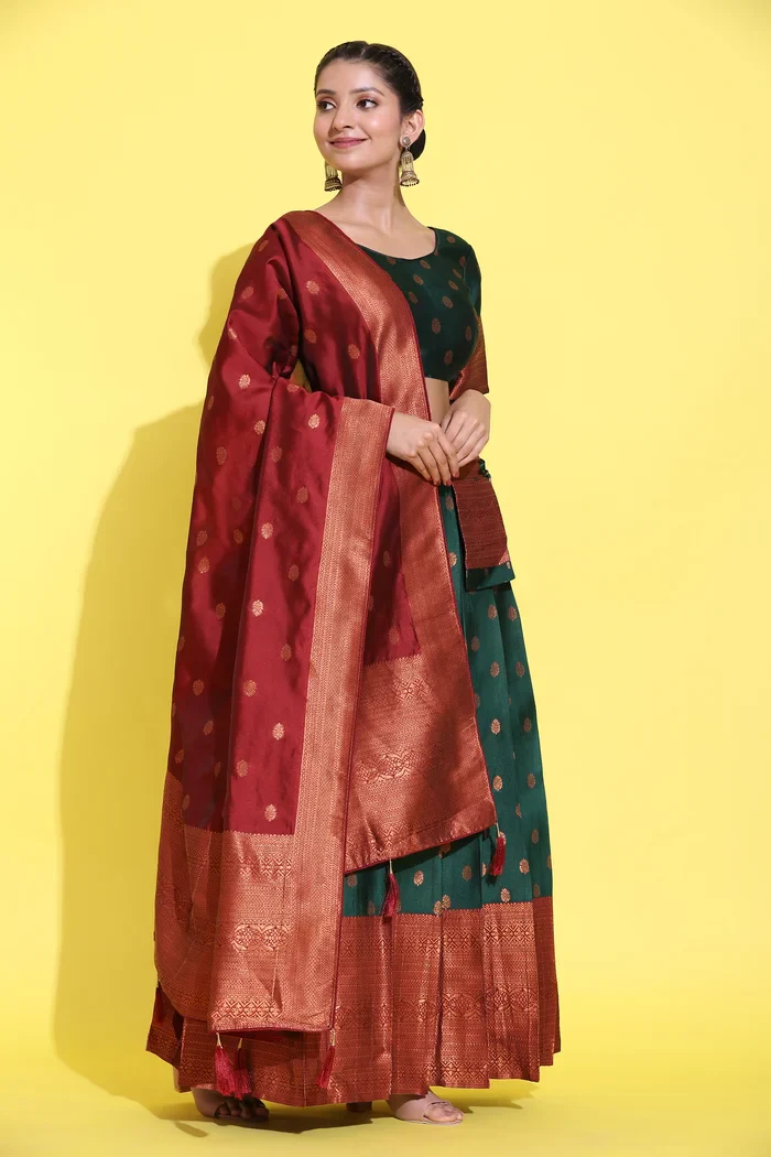 South Indian Festival Traditional Half Saree Kantara - Image 20