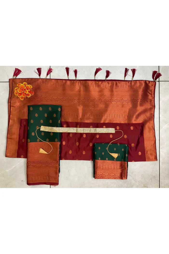 South Indian Festival Traditional Half Saree Kantara - Image 37