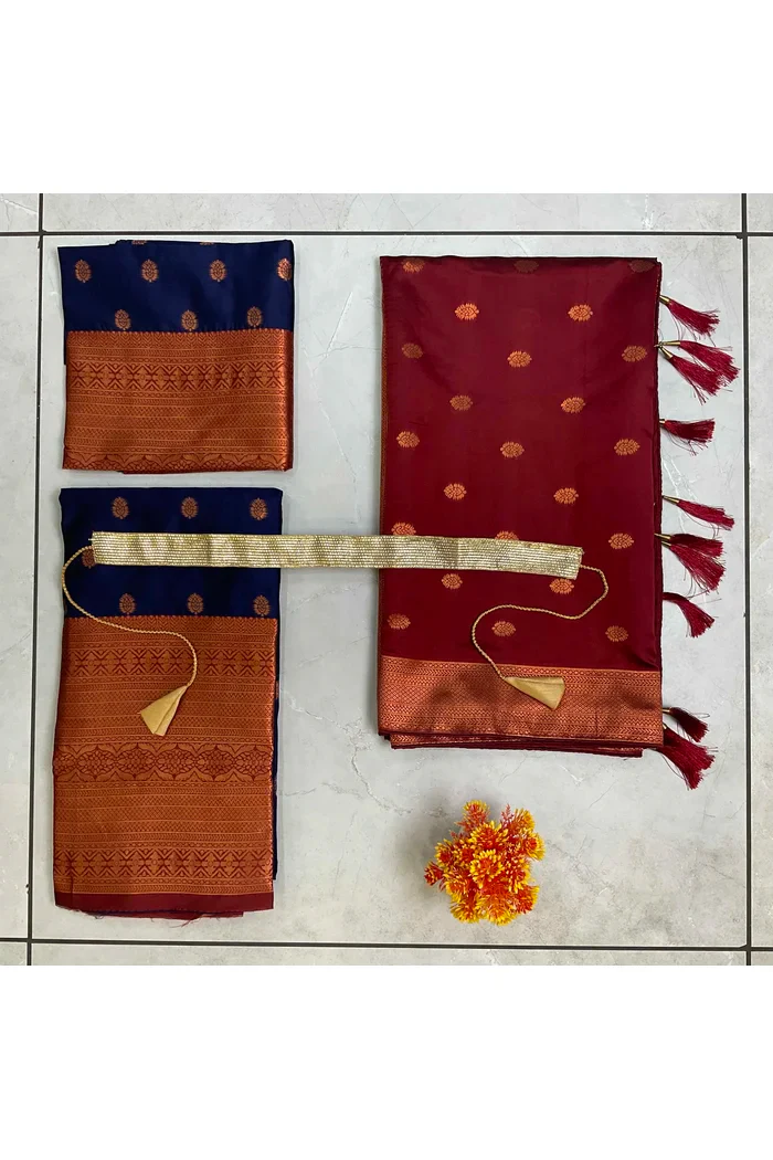 South Indian Festival Traditional Half Saree Kantara - Image 43