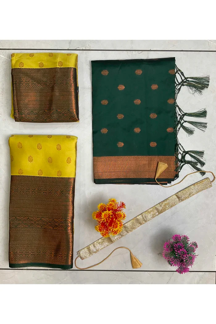 South Indian Festival Traditional Half Saree Kantara - Image 47