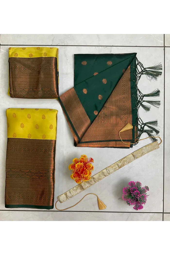 South Indian Festival Traditional Half Saree Kantara - Image 48