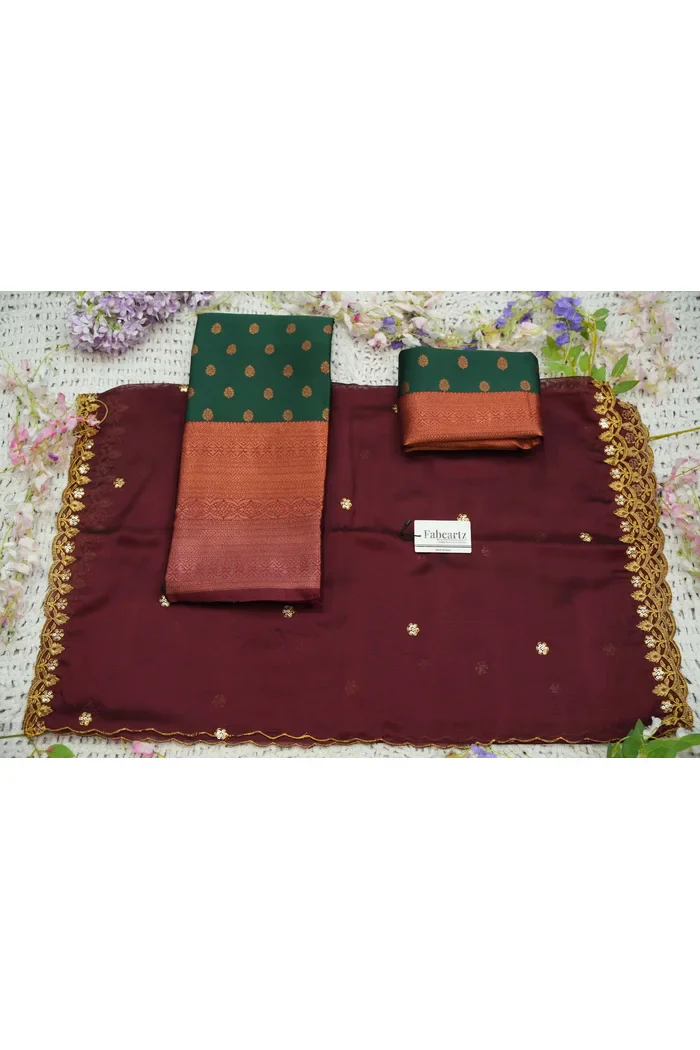 South Indian Festival Traditional Half Saree Kantara - Image 63