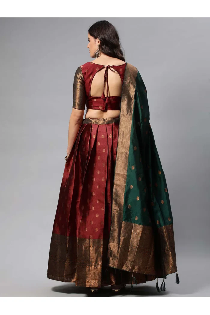 South Indian Festival Traditional Half Saree Kantara - Image 8