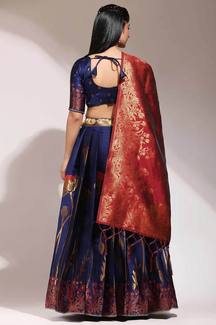 South Indian Festival Traditional Half Saree EcoPattu - Image 23