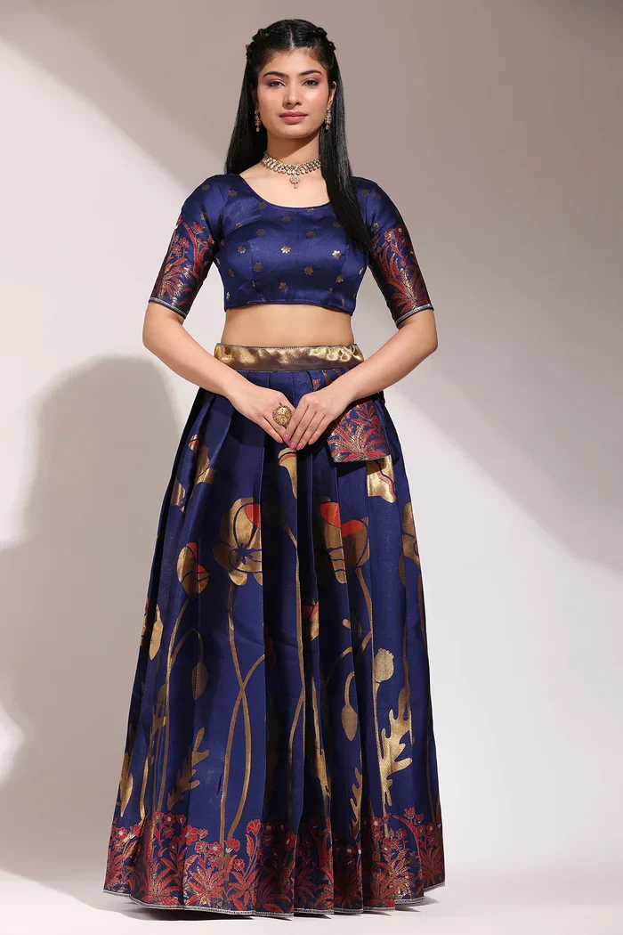 South Indian Festival Traditional Half Saree EcoPattu - Image 27