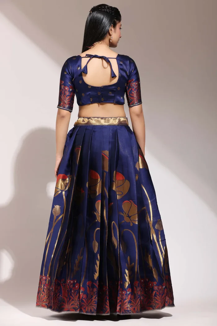 South Indian Festival Traditional Half Saree EcoPattu - Image 28