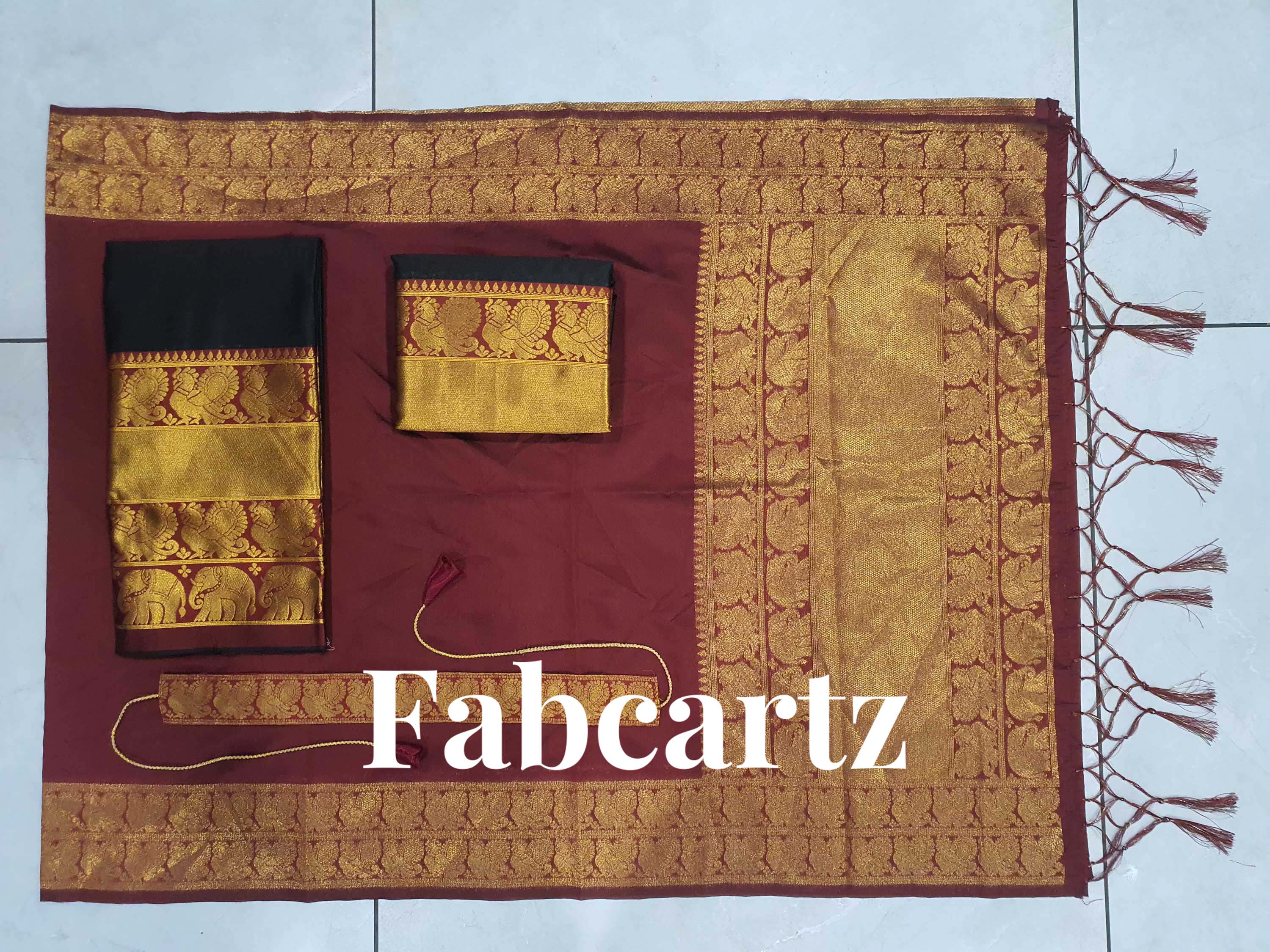 South Indian Festival Traditional Half Saree Pochampalli - Image 16