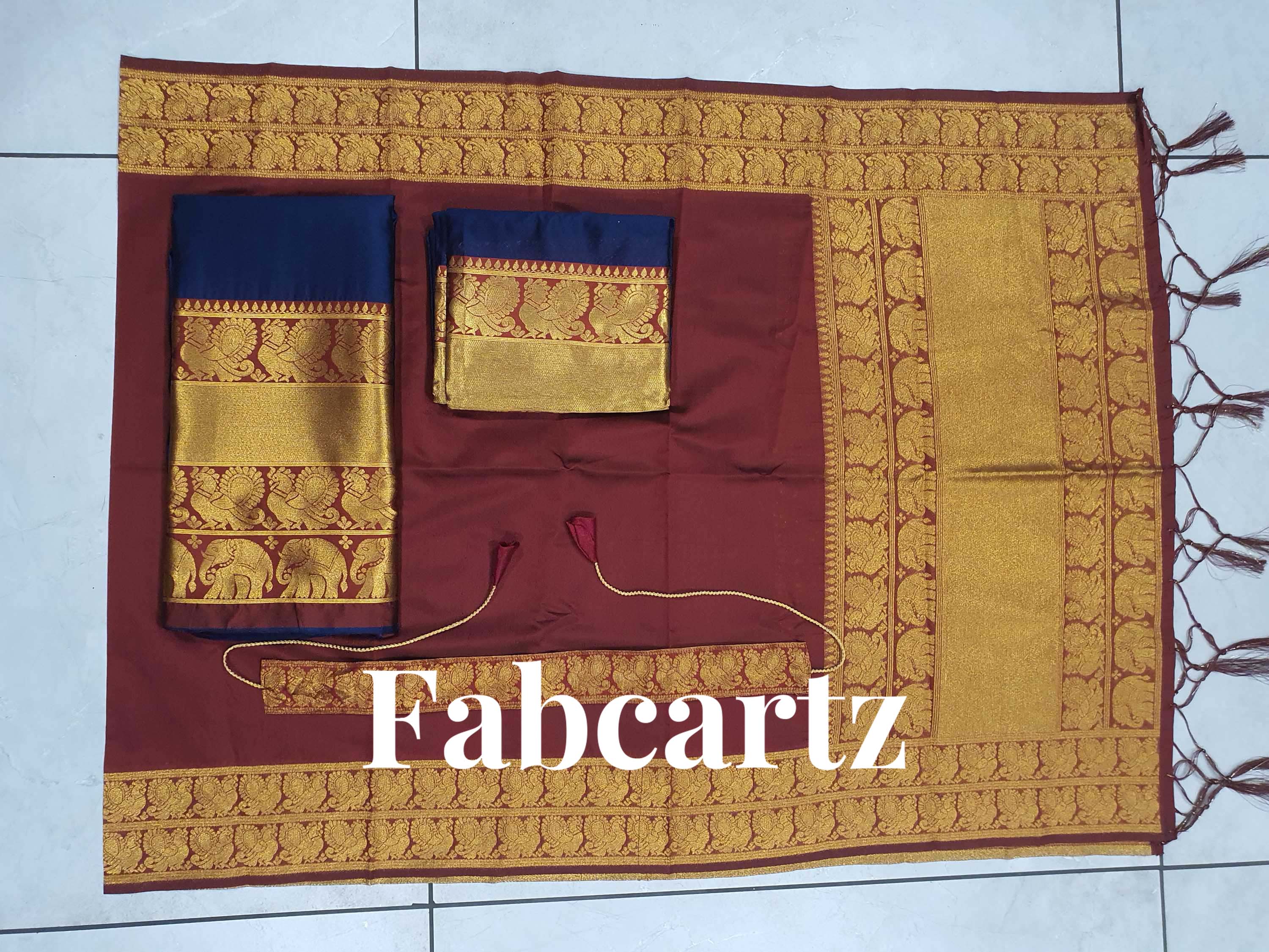 South Indian Festival Traditional Half Saree Pochampalli - Image 20