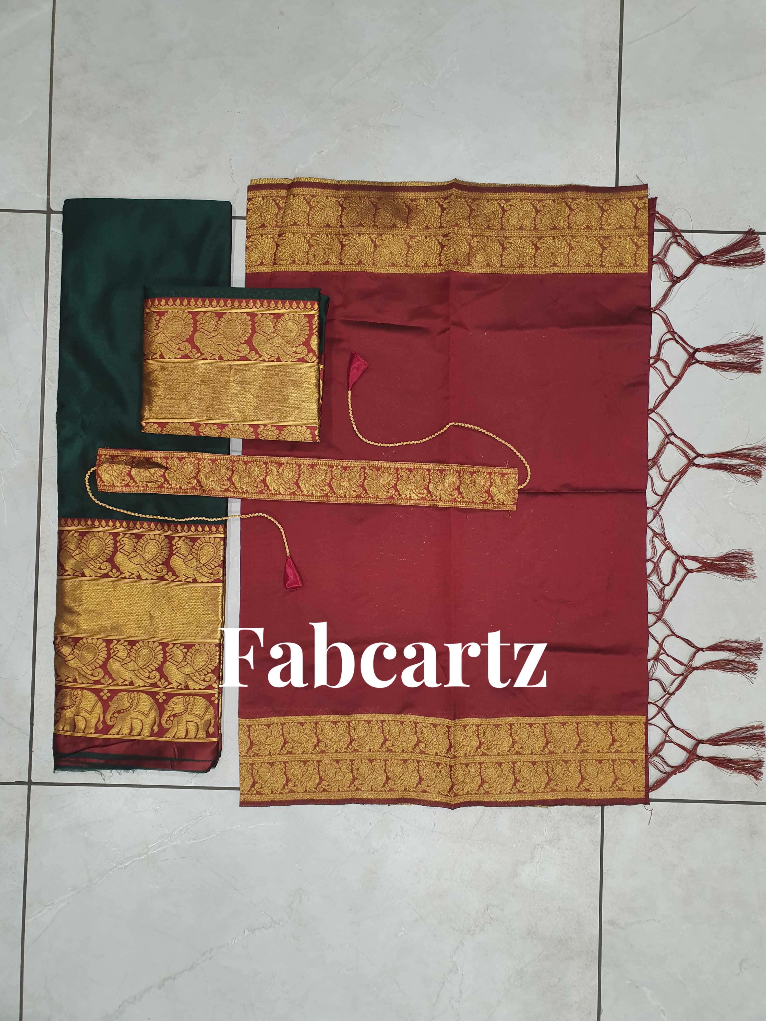 South Indian Festival Traditional Half Saree Pochampalli - Image 4