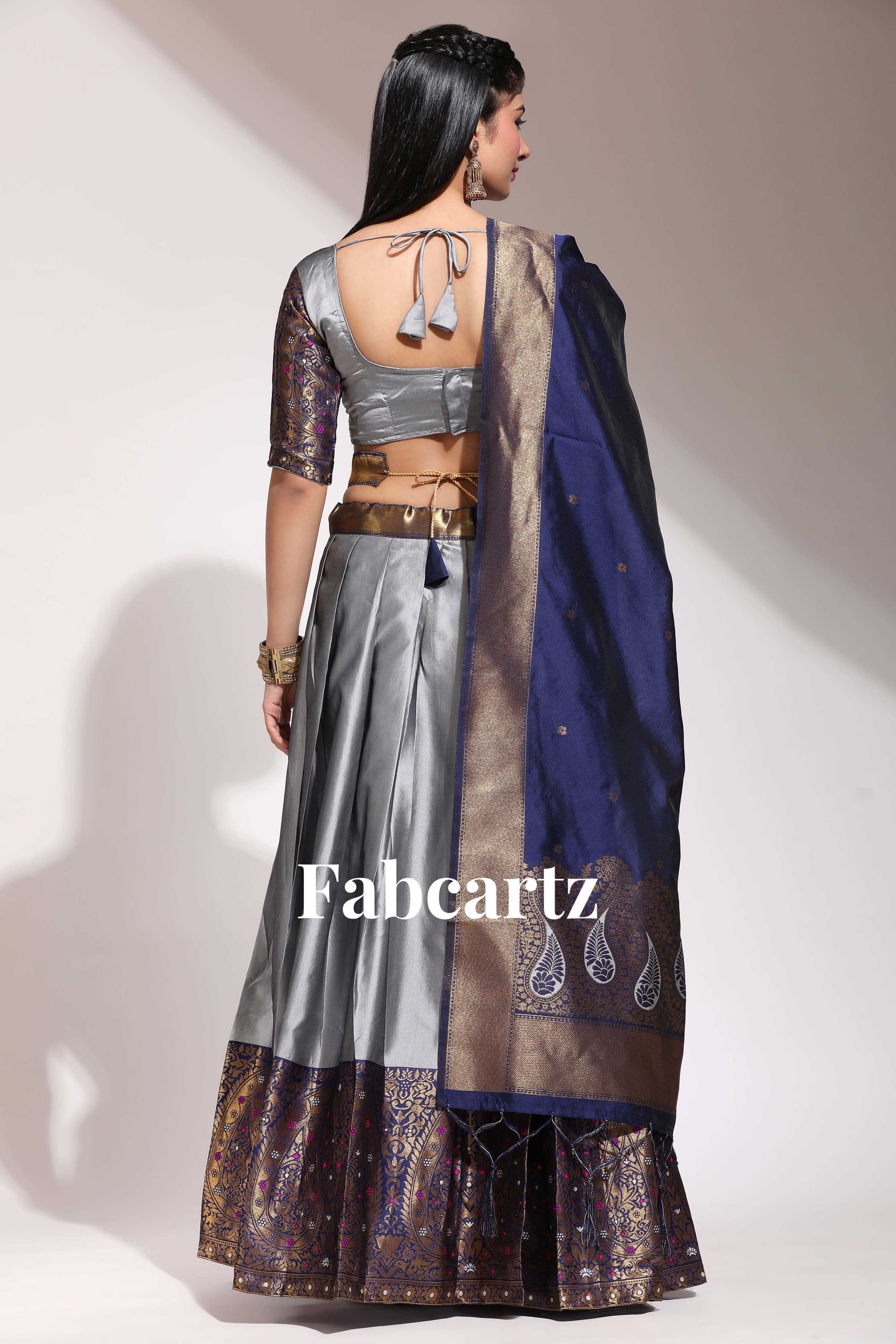 South Indian Festival Traditional Half Saree Sarojini - Image 2