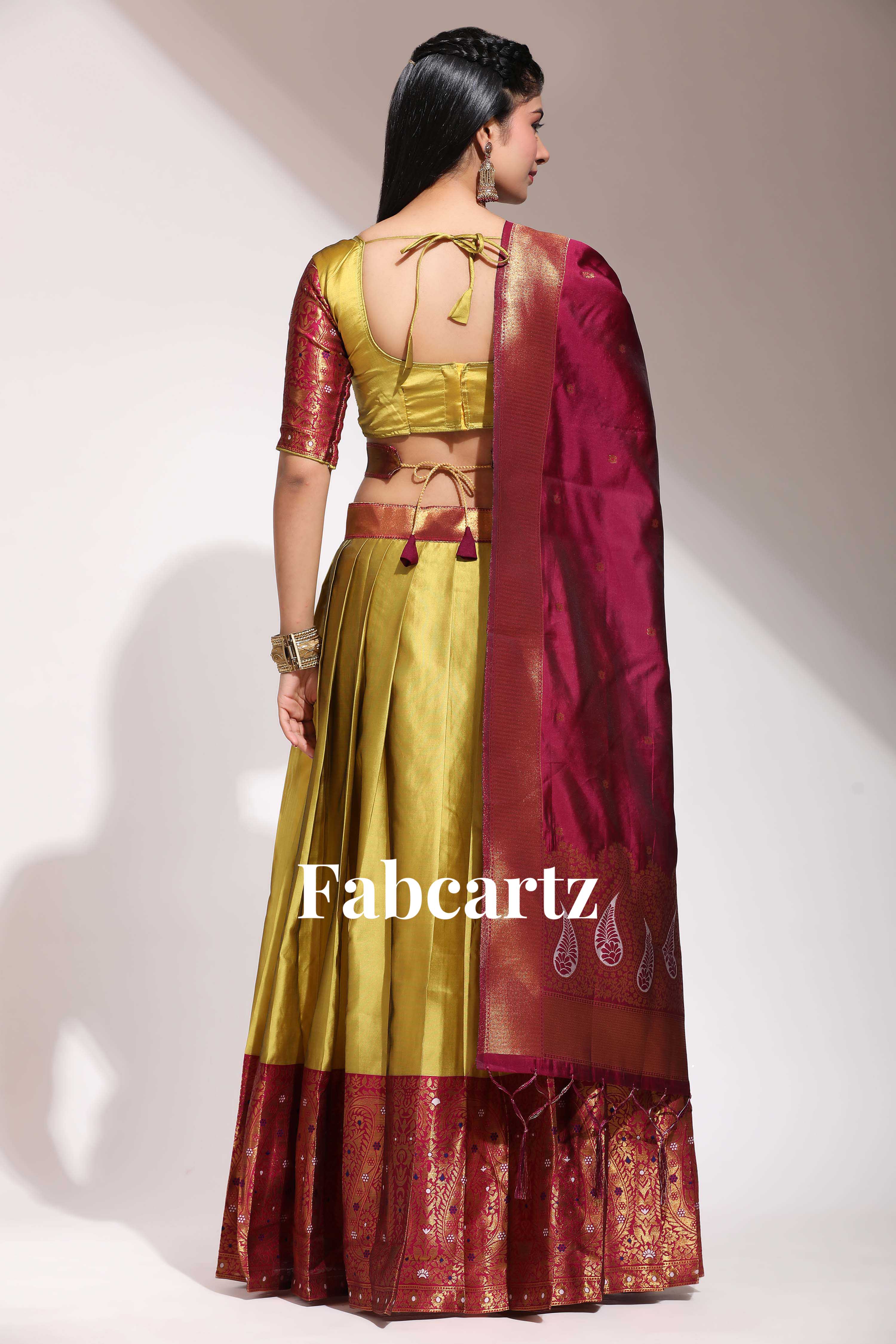 South Indian Festival Traditional Half Saree Sarojini - Image 67