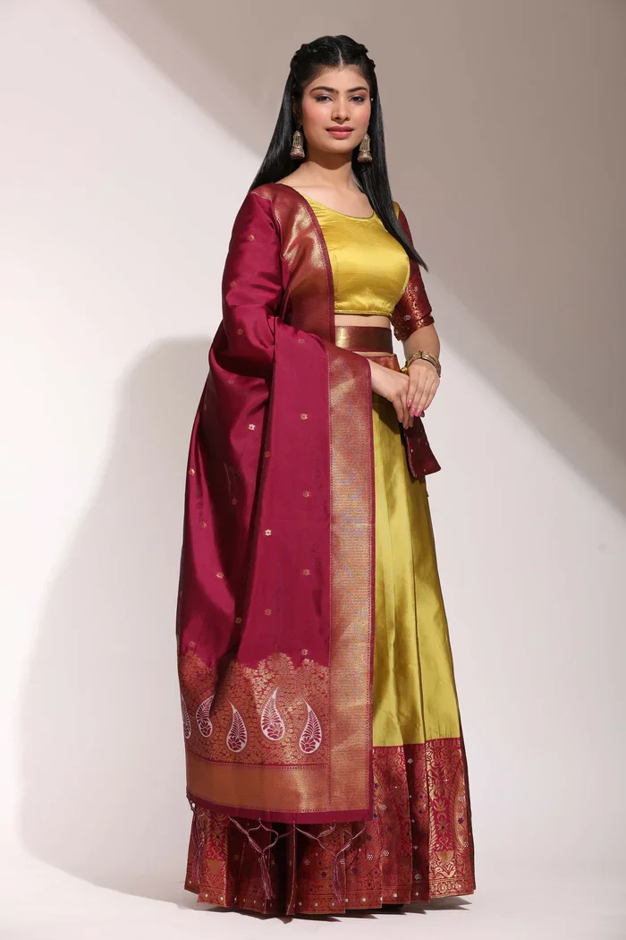 South Indian Festival Traditional Half Saree Sarojini - Image 24