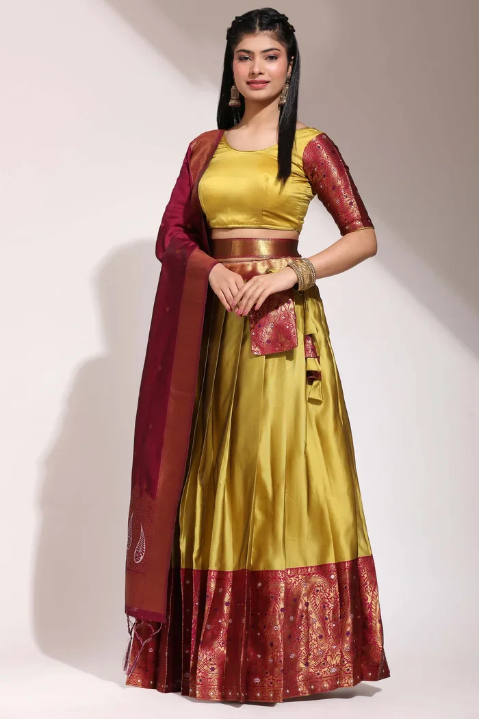 South Indian Festival Traditional Half Saree Sarojini - Image 25