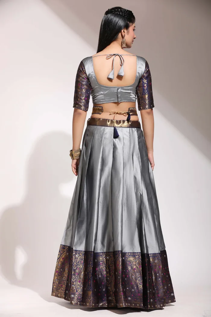 South Indian Festival Traditional Half Saree Sarojini - Image 49