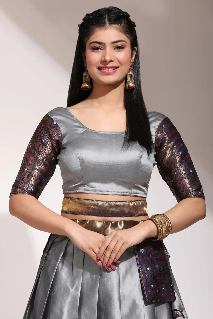 South Indian Festival Traditional Half Saree Sarojini - Image 50