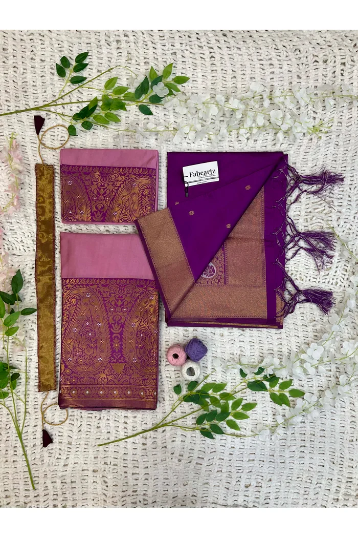 South Indian Festival Traditional Half Saree Sarojini - Image 55
