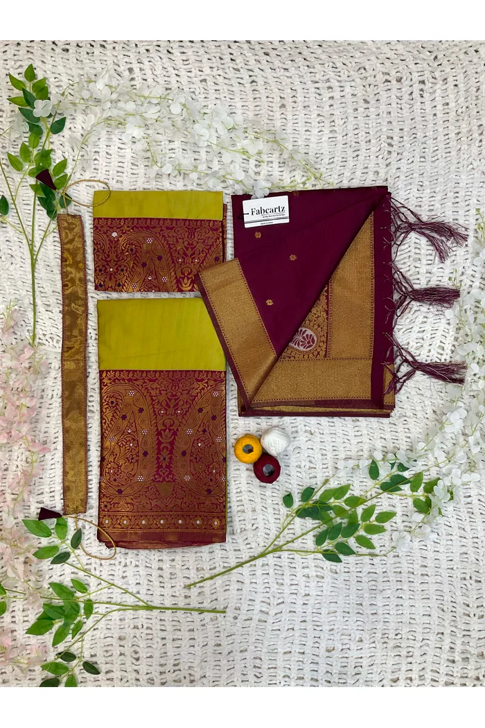 South Indian Festival Traditional Half Saree Sarojini - Image 63