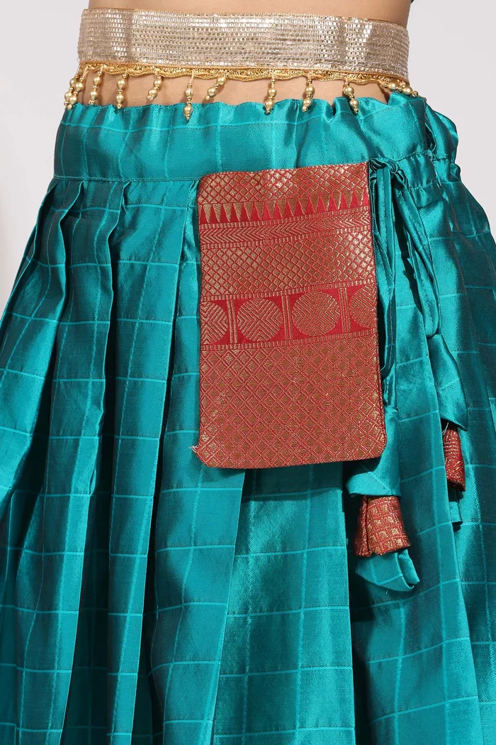 South Indian Festival Traditional Half Saree (Saraswati) - Image 129