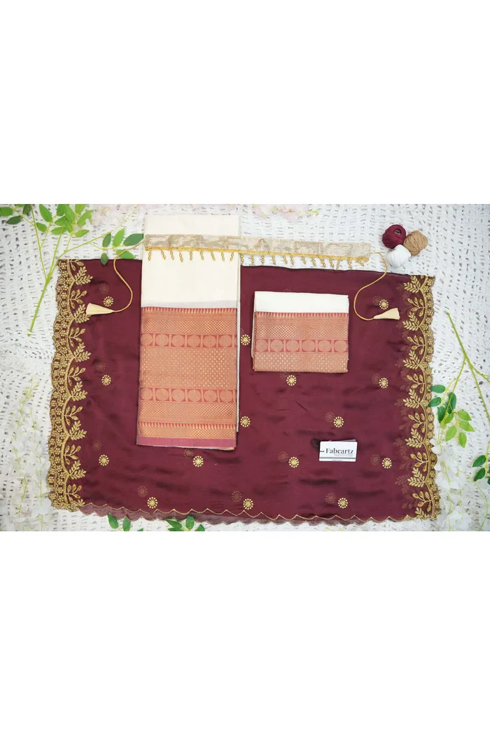 South Indian Festival Traditional Half Saree (Saraswati) - Image 173