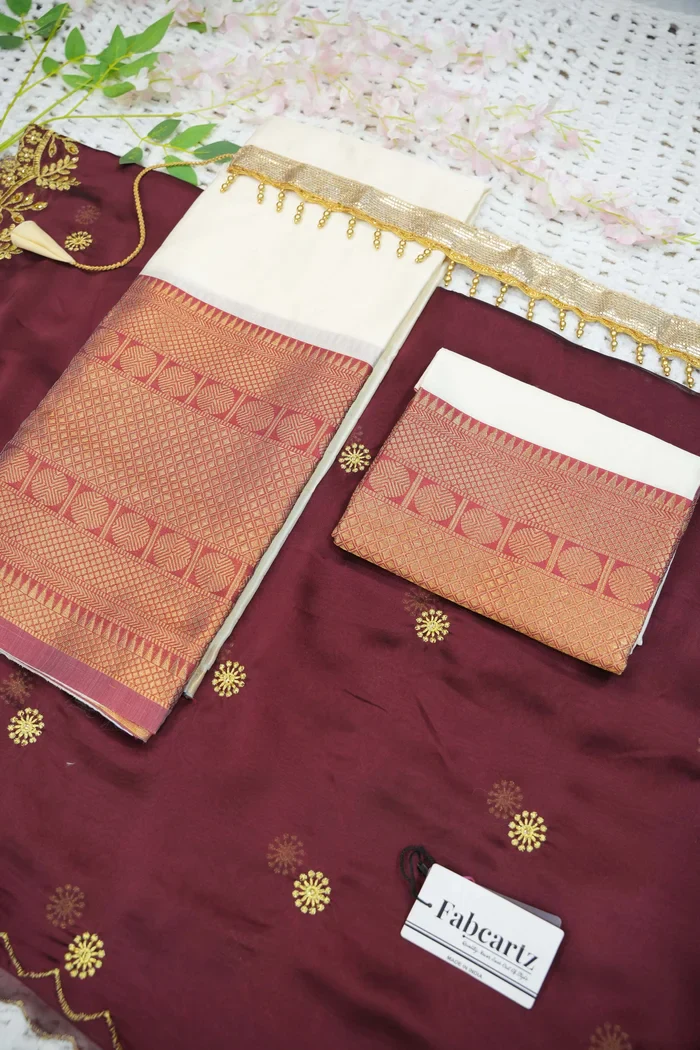 South Indian Festival Traditional Half Saree (Saraswati) - Image 175