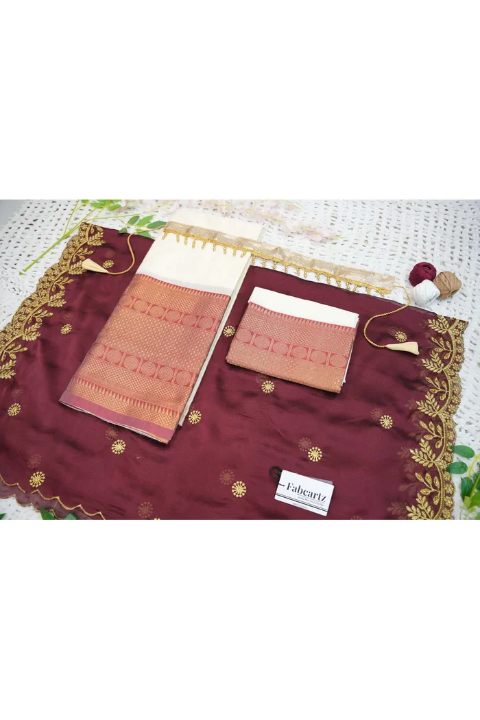 South Indian Festival Traditional Half Saree (Saraswati) - Image 176