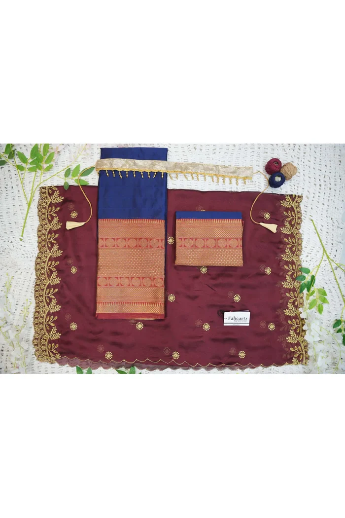 South Indian Festival Traditional Half Saree (Saraswati) - Image 186
