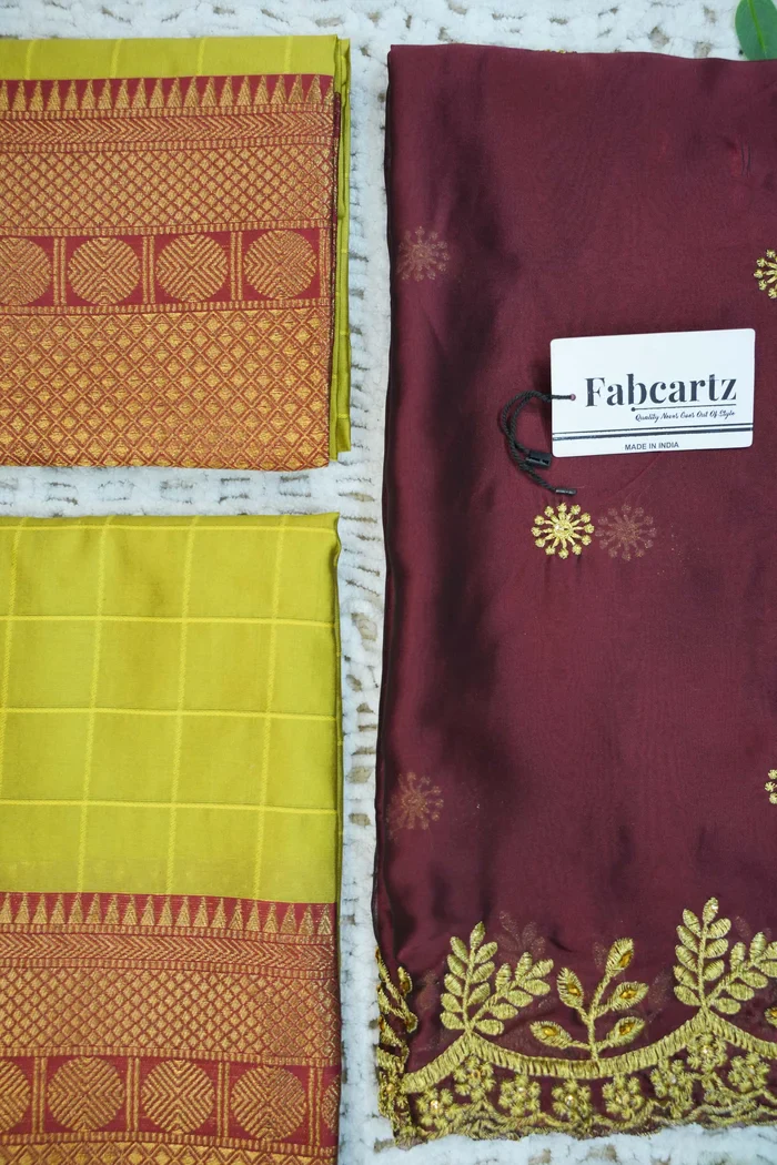 South Indian Festival Traditional Half Saree (Saraswati) - Image 190