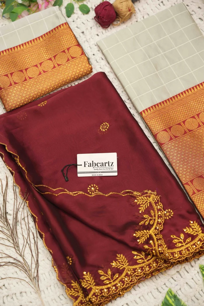 South Indian Festival Traditional Half Saree (Saraswati) - Image 209