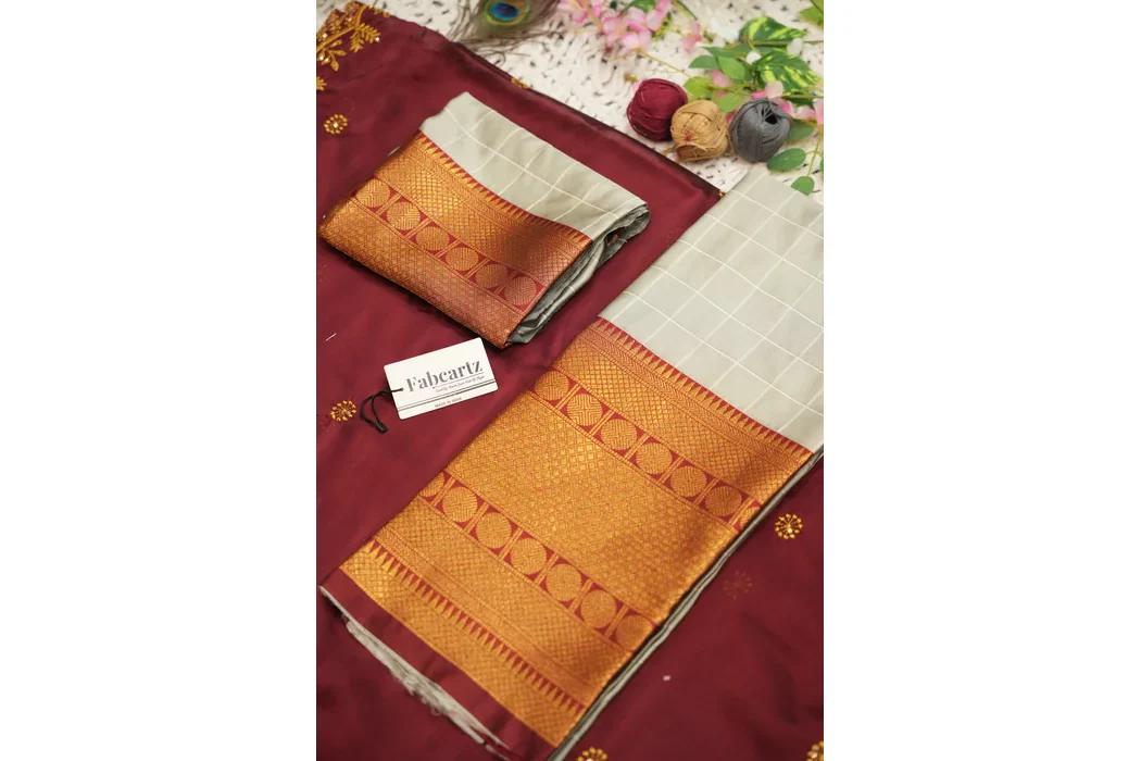 South Indian Festival Traditional Half Saree (Saraswati) - Image 213