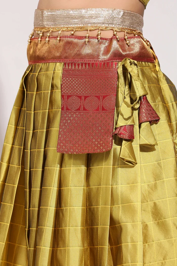 South Indian Festival Traditional Half Saree (Saraswati) - Image 52