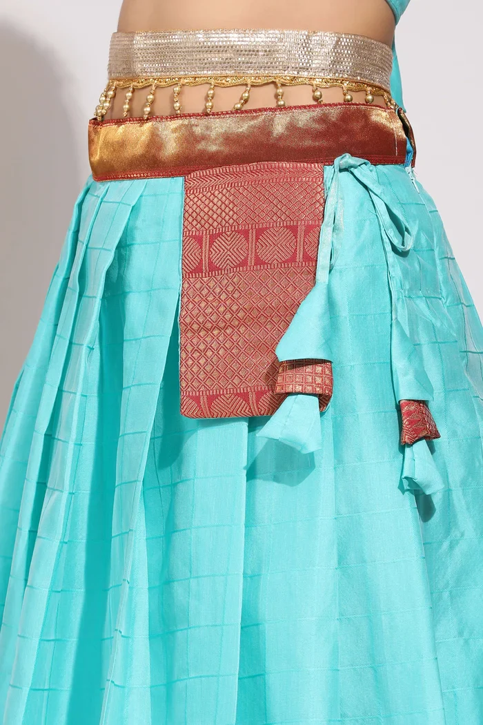 South Indian Festival Traditional Half Saree (Saraswati) - Image 63