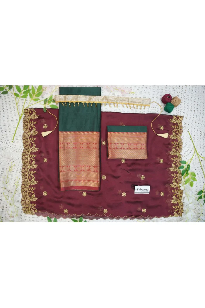 South Indian Festival Traditional Half Saree (Saraswati) - Image 69