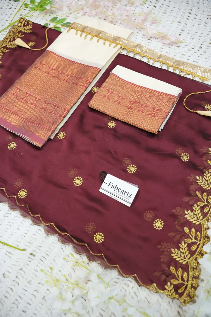 South Indian Festival Traditional Half Saree (Saraswati) - Image 75