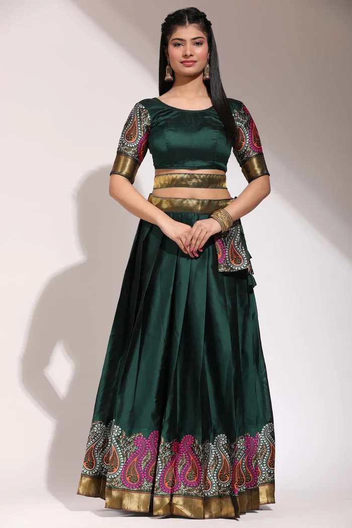 South Indian Festival Traditional Half Saree Parvati - Image 17