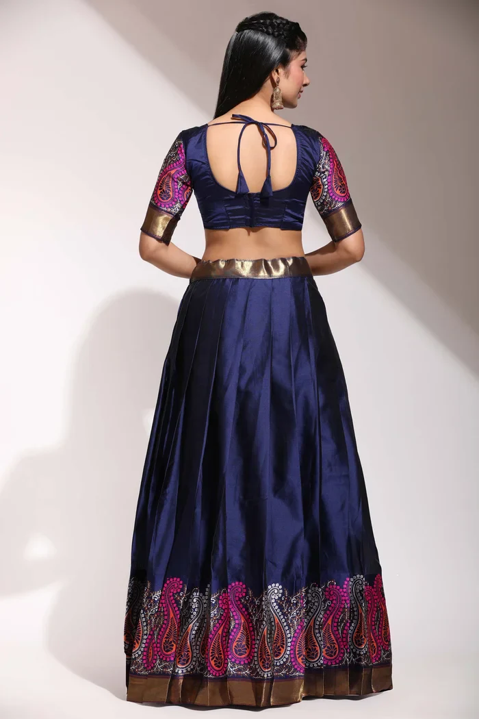 South Indian Festival Traditional Half Saree Parvati - Image 51