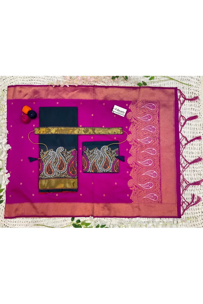 South Indian Festival Traditional Half Saree Parvati - Image 77